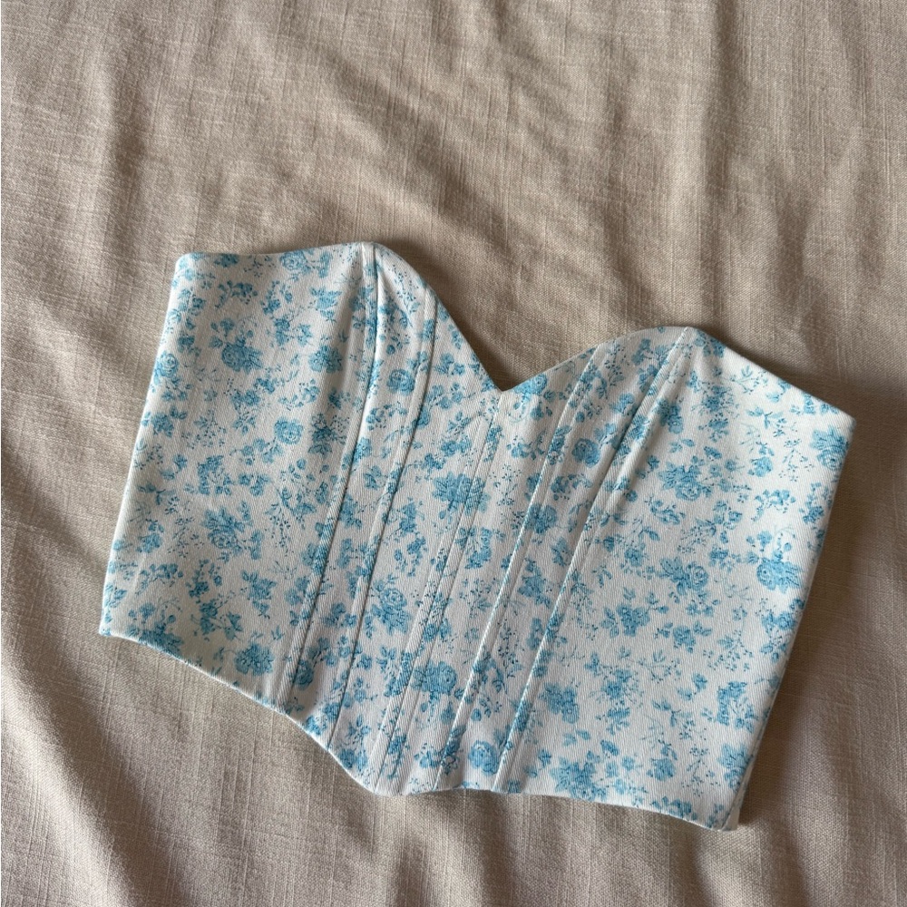NWT Zara White Bustier Top